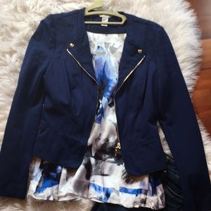 White House Black Market navy jacket NWOT